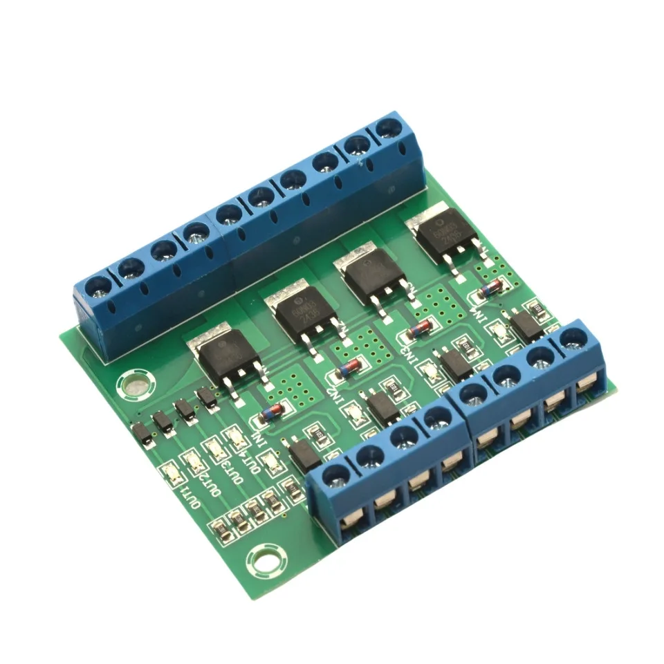 3-20V auf 3,7-27VDC 10A PWM 4-Kanal MOS FET Modul PLC Verstärker Leiterplatten-Treibermodul – Detail 3