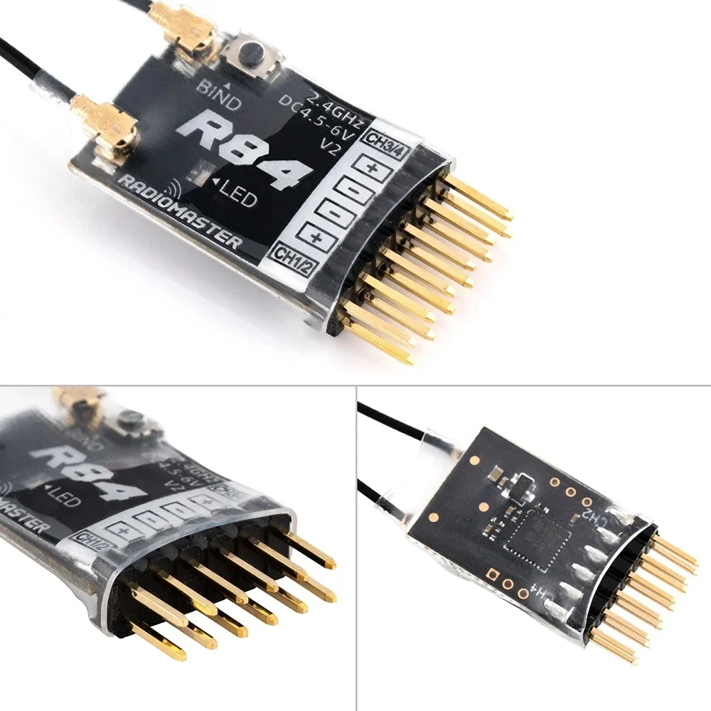 Radiomaster R81 R84 R86 R86C R88 V2 수신기 4CH 6CH 8CH 16CH (FRSKY D8 D16 TX16S SE RC FPV 드론용 정밀 부품)