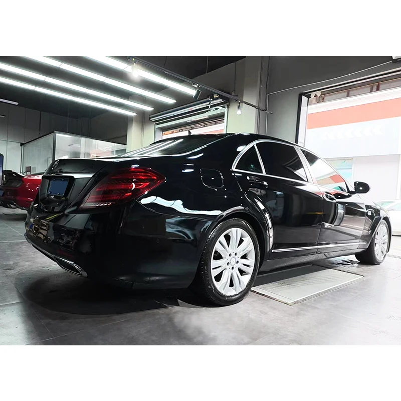 ترقية W221 2005-2013 إلى W222 S450 إصدار المصد الأمامي والمصد الخلفي طقم الجسم مناسب للفئة M-Bz S