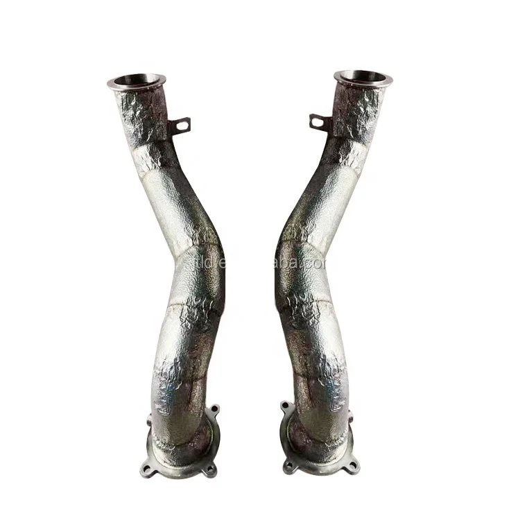 high flow stainless steel heat shield catless exhaust downpipes for Mclaren 720s 720 downpipe