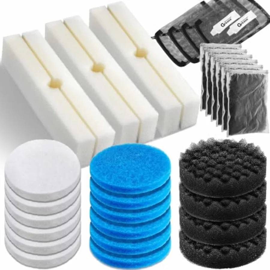 

Набор сменных фильтрующих материалов (Pcs Filter Media Replacement Set) совместим с Fluval FX4, FX5, FX6, включая тонкие фильтрующие элементы, полировочные подушечки для воды, поролоновые блоки.