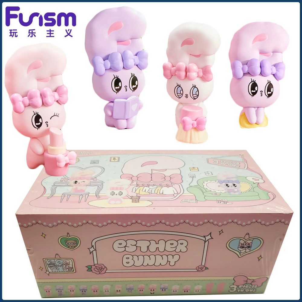 

Funism Original Esther Bunny Mini Blind Box Little Thoughts Series Kawaii Trendy Play Dolls Surprise Collectible Model Fun Gifts