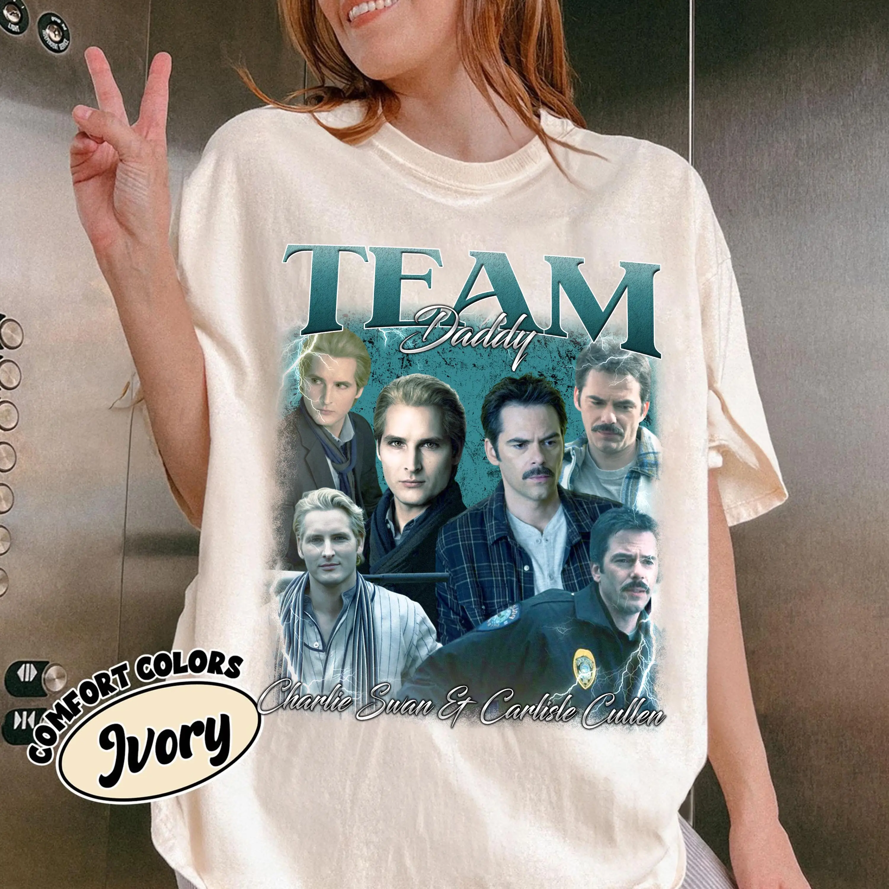 Vintage Vampire Romance Saga T-shirt, Human Father & Vampire Father Graphic Tee, Spooky Core