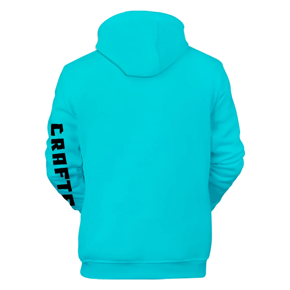 4 To 14 Years Kids Hoodies Craftee Face 3D Printed Hoodie Sweatshirt Boys Girls Anime Cartoon Brand Jacket Coat Children Clothes