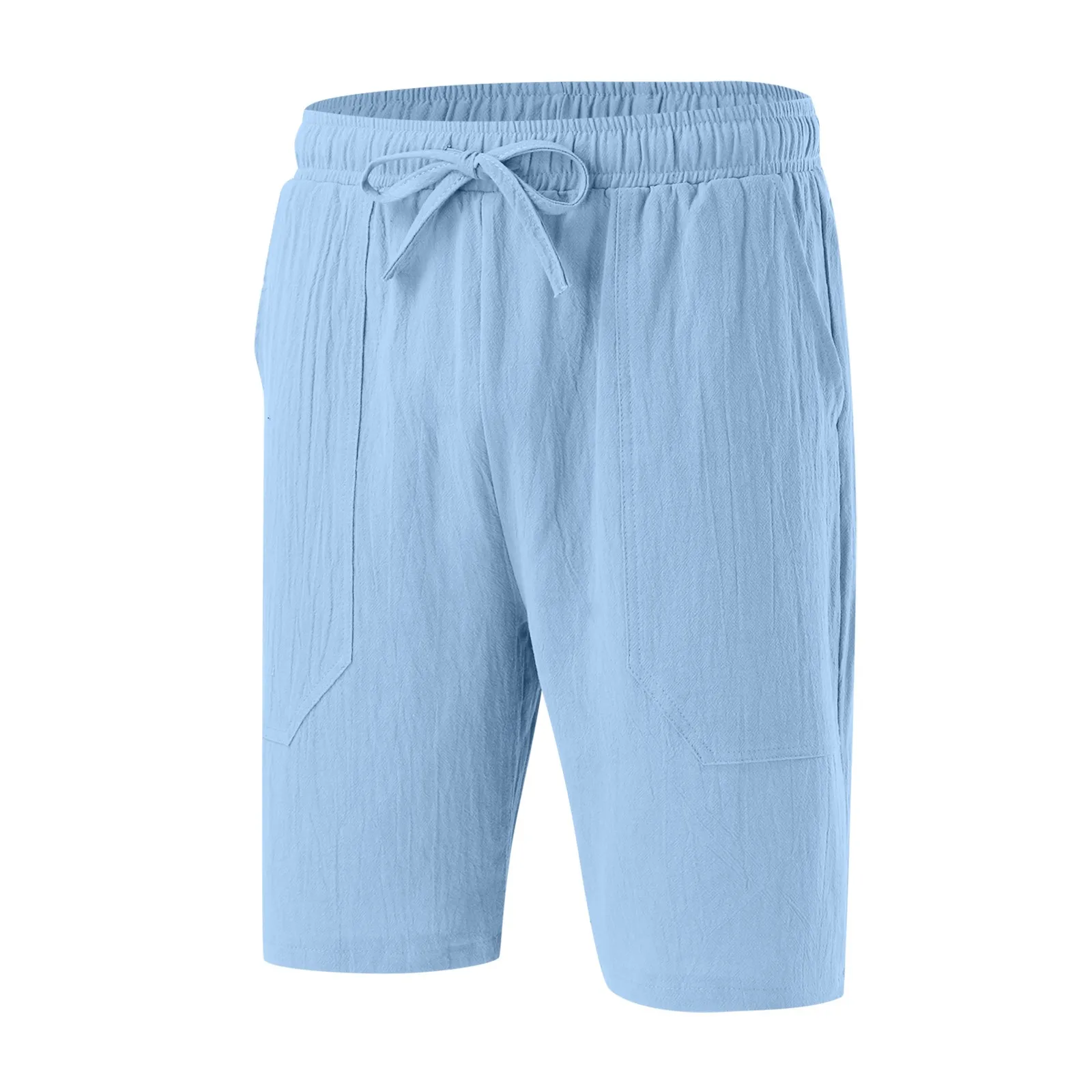 Oversize Cotton Linen Shorts S-5XL Loose Pants Men\'s Casual Solid Color Shorts Pantalones Cortos Gym Fitness Sports Bermuda New