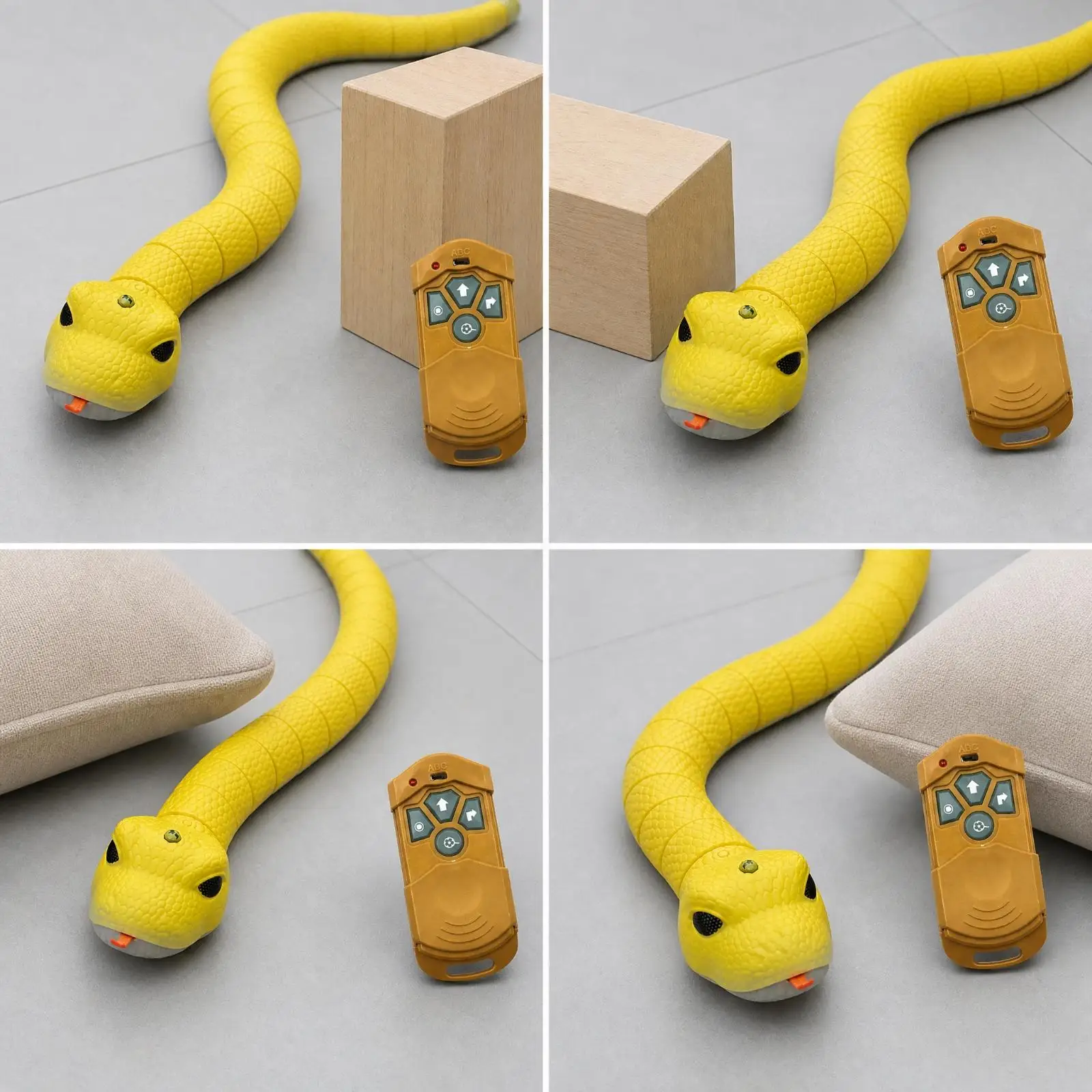 Realistic Remote Controlled Snake Toy for Children with Flexible Segments and Molded Scale Texture Design