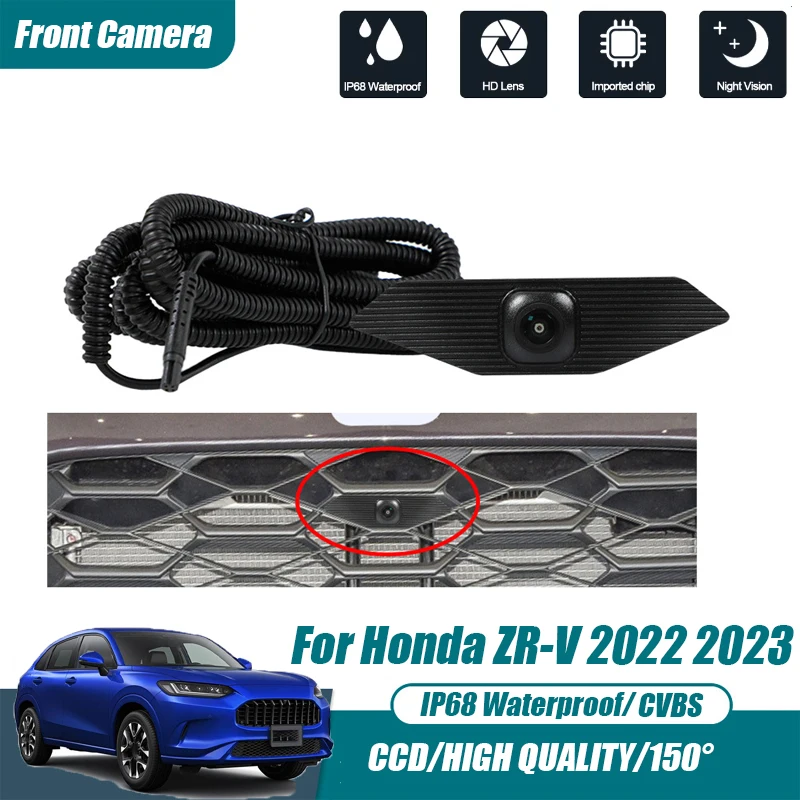 

Car Front View Parking CCD Night Vision LOGO Camera Wide Angle 150° Waterproof CVBS HD AHD For Honda ZR-V 2022 2023 Color Camera