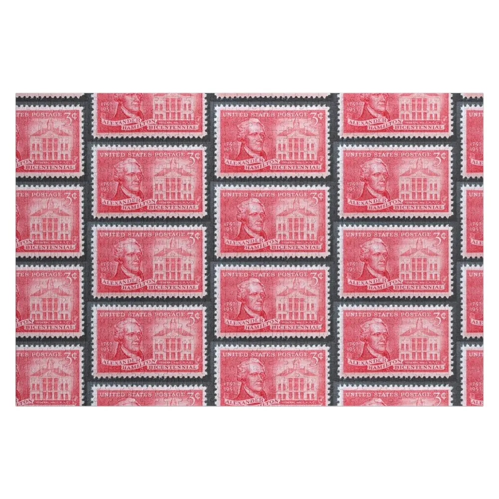 Alexander Hamilton Vintage Postage Stamp Jigsaw Puzzle Personalised Name Personalized Anime Game Children Puzzle