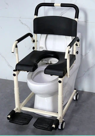 Elderly squat toilet sitting toilet chair household toilet with wheels disabled mobile toilet