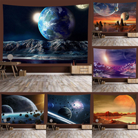 Universe starry sky nebula planet background tapestry background cloth room living room home decoration hanging cloth