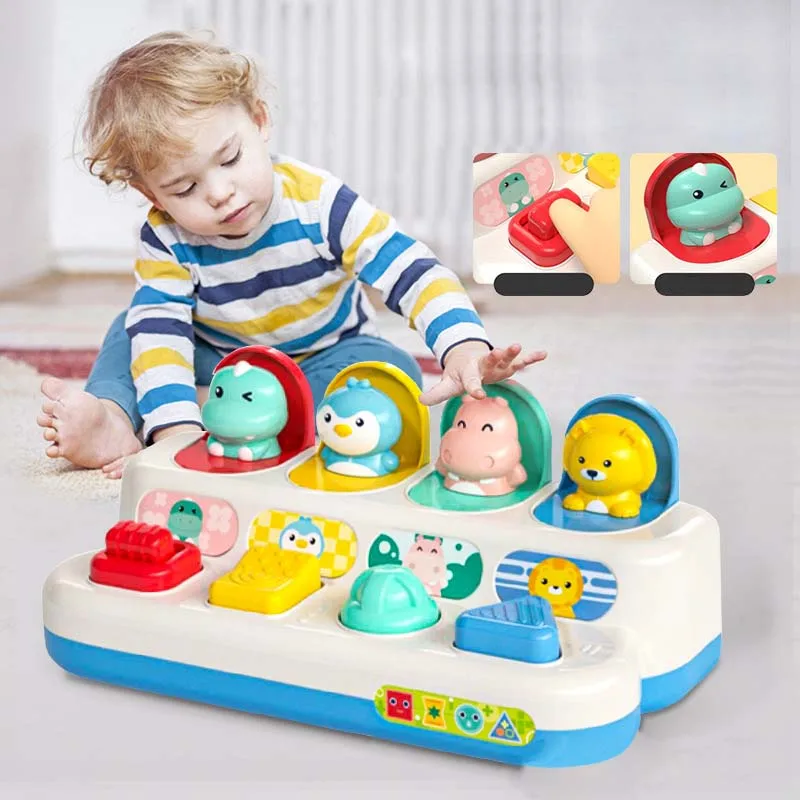 Interactive Activity Pop Up Toy for Babies Cause and Effect Toy Baby Development Games Montessori Educational Learning Toys