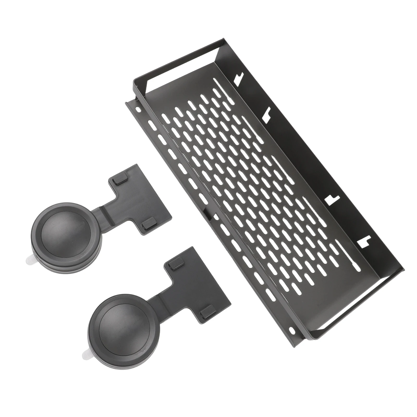 Shower Shelf with Aluminum Suction Cups Enhanced Hold Up to 30 Pounds Bathroom Organizer with Towel Bar and Hooks