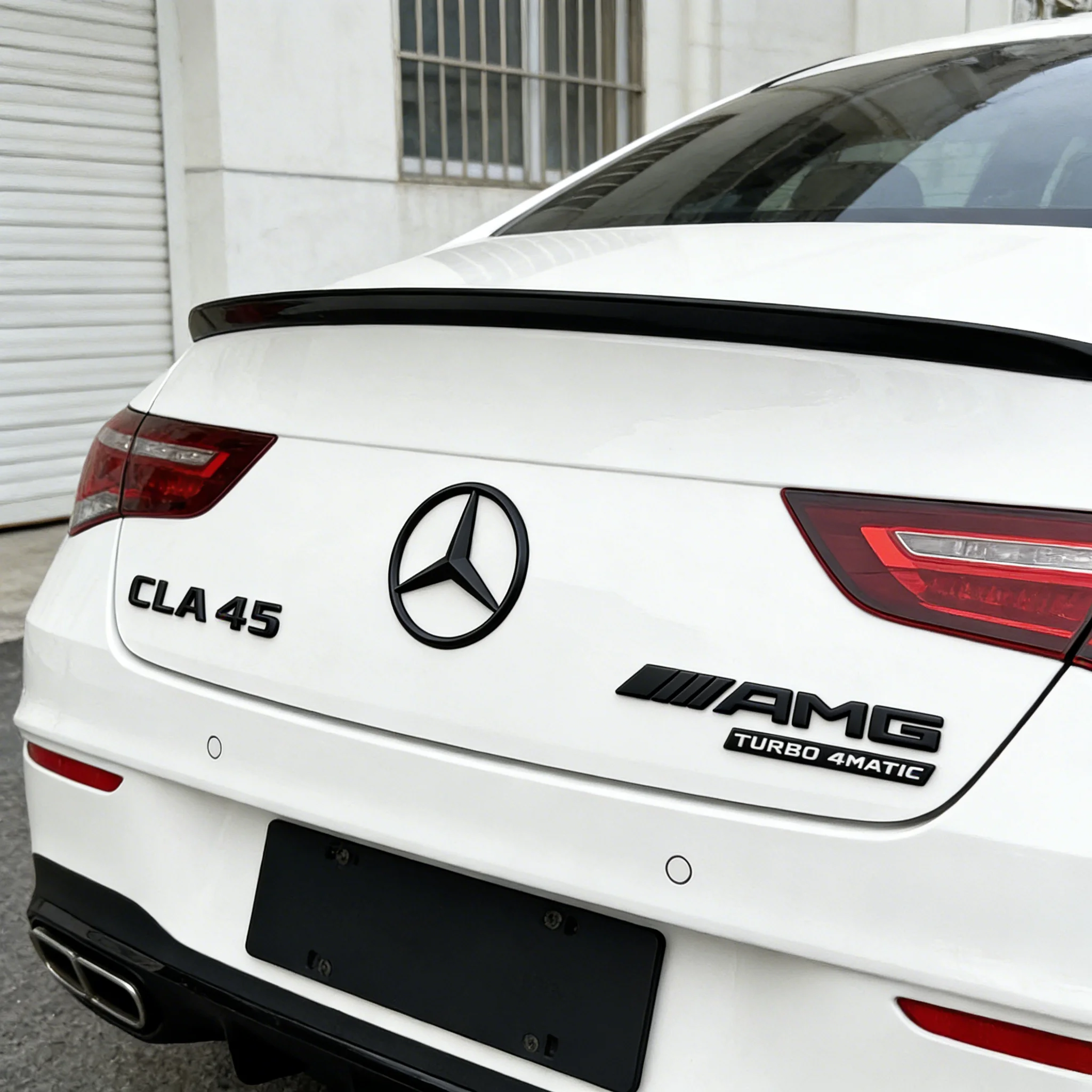 

3D Black CLA45 TURBO 4MATIC AMG Badge Rear Trunk Star Sticker Emblem Fit Mercedes Benz CLA45 AMG W117 Parts