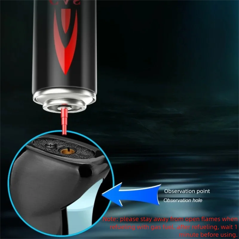 Human Body Inflatable Lighter Mini Portable Metal Windproof Outdoor Small Spray Gun with Light Cigar Small Welding Gun Lighter