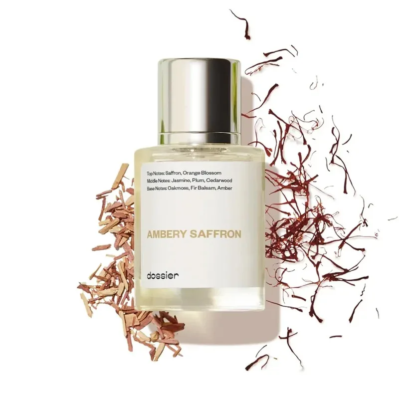Dossier Ambery Saffron 1.7 Oz (50ml) Eau de Parfum Spray عطر عطر للجنسين رذاذ عطر جديد في الصندوق