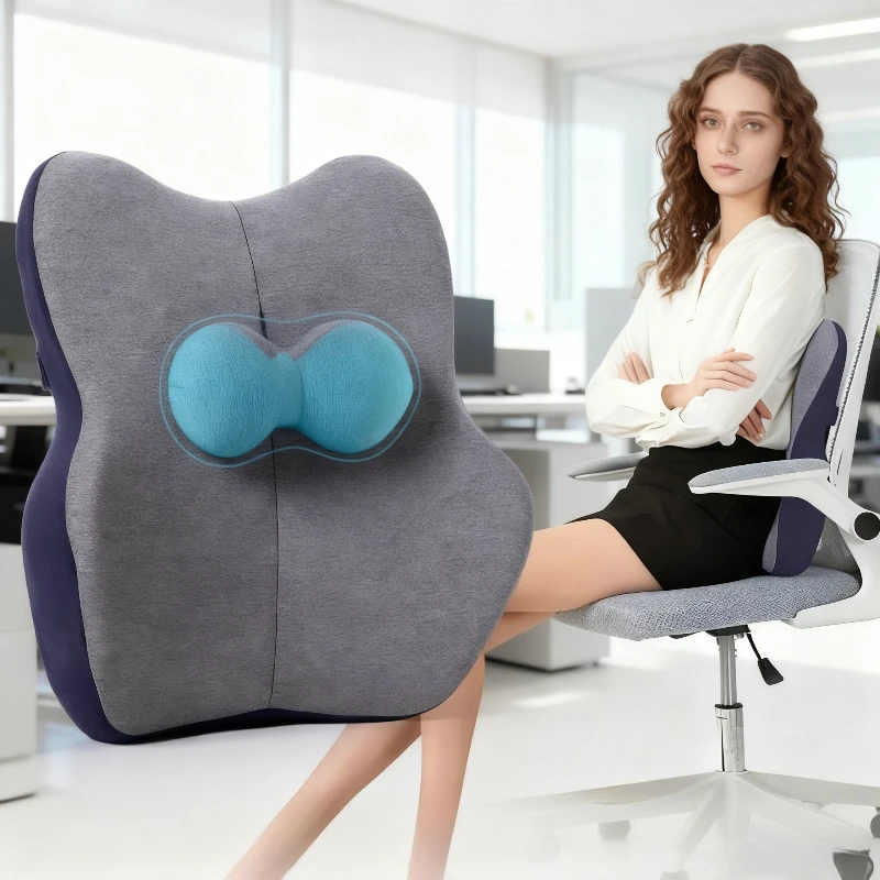 

Ergonomic Backrest Orthopedic Waist Support Cushion Memory Foam Chair Pillow for Office Seat Comfort Posture Correction Pad