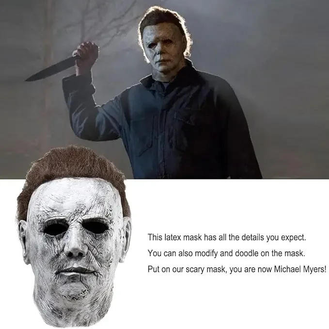 Halloween Maske Michael Myers Killer Maske Horror Cosplay Latex Horror Gruselige Masken Karneval Maskerade Party Kostüm Prop – Detail 3