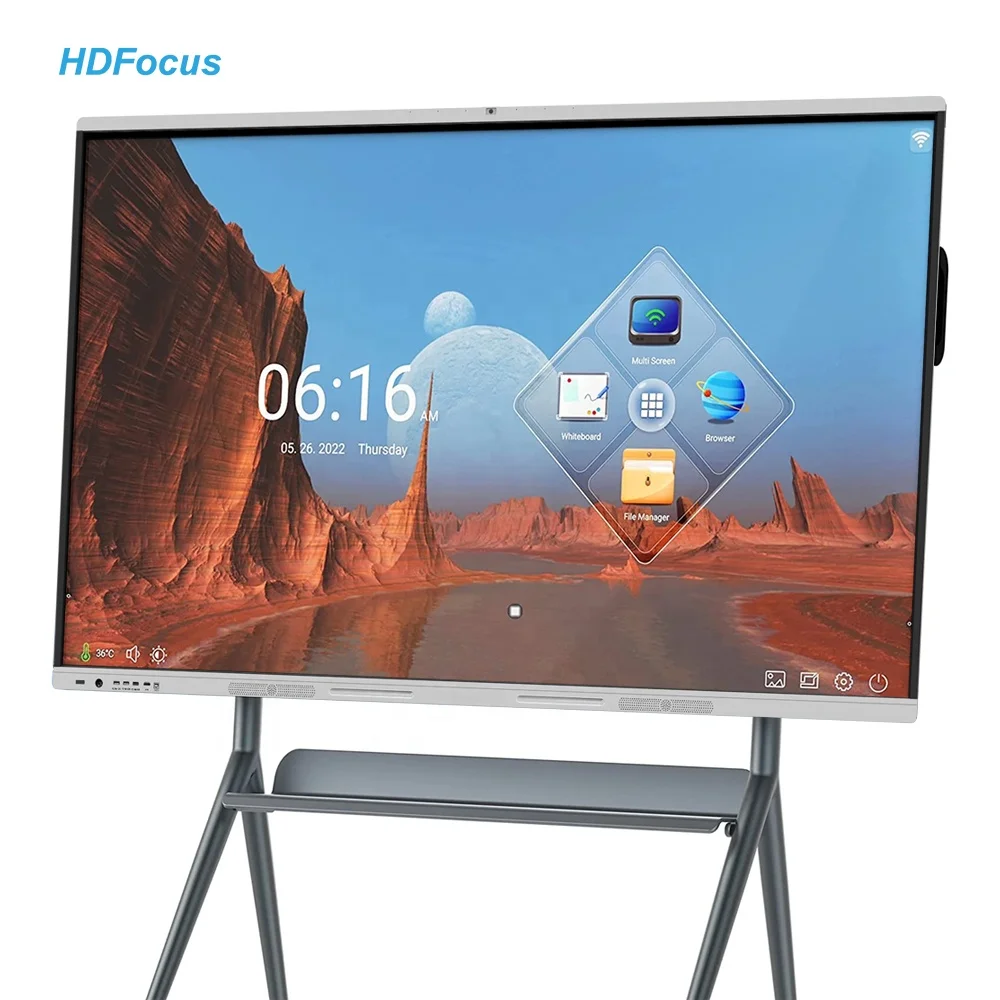 ocus 75 Inch Touch Screen Interactive Flat Panel Smart Whiteboard For School