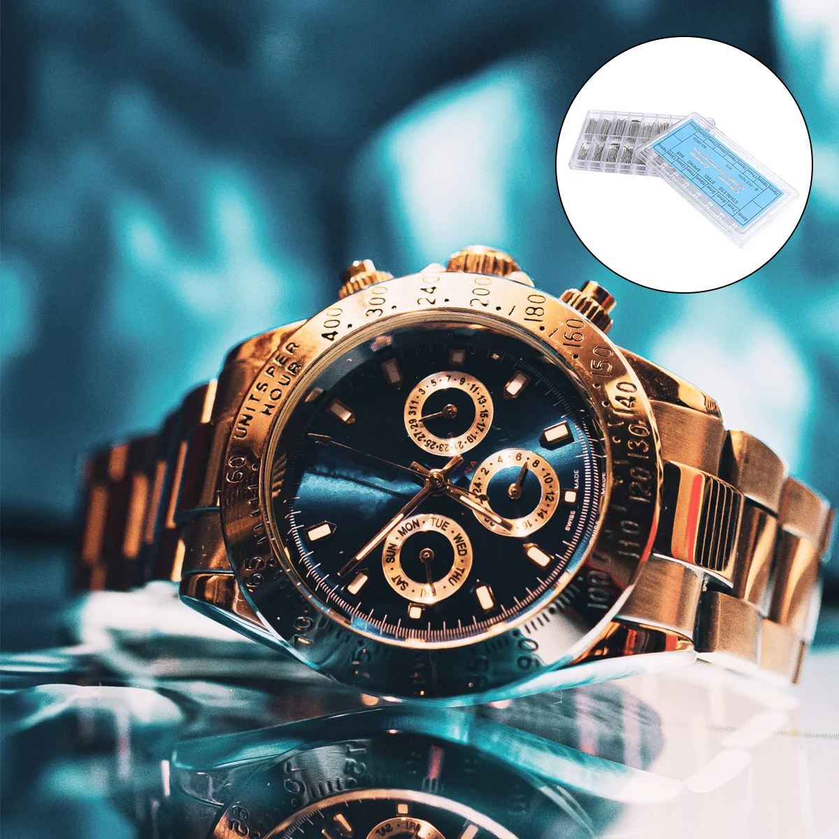 

360Pcs Watch Spring Bar Set Stainless Steel Double Shoulder Links 18 Sizes 6Mm-23Mm for Metal Band Repair Silver