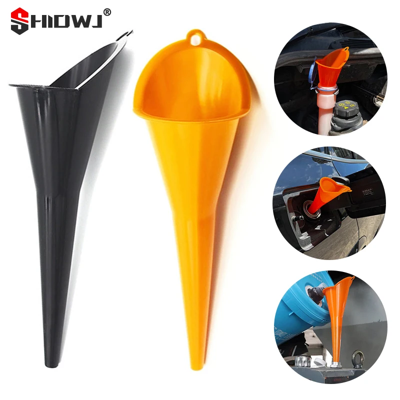 

Car Long Stem Funnel Gasoline Oil Fuel Filling Tool Anti-splash Plastic Funnel Motorcycle Refueling Tools Auto Accessories