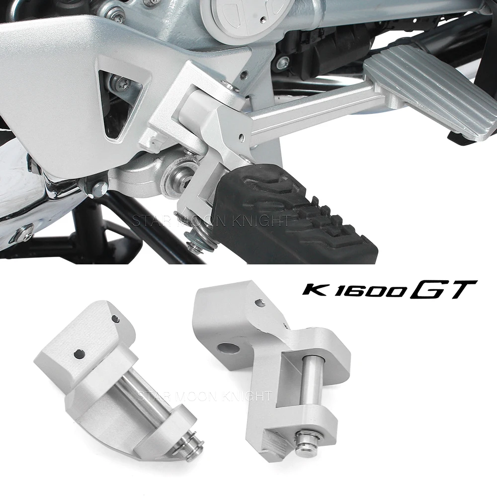 Driver Foot Peg Lowering Bracket For BMW K1600 K1600GT K 1600 GT -2016 Motorcycle CNC Aluminum Re-Locate Footrest Lowering Kit