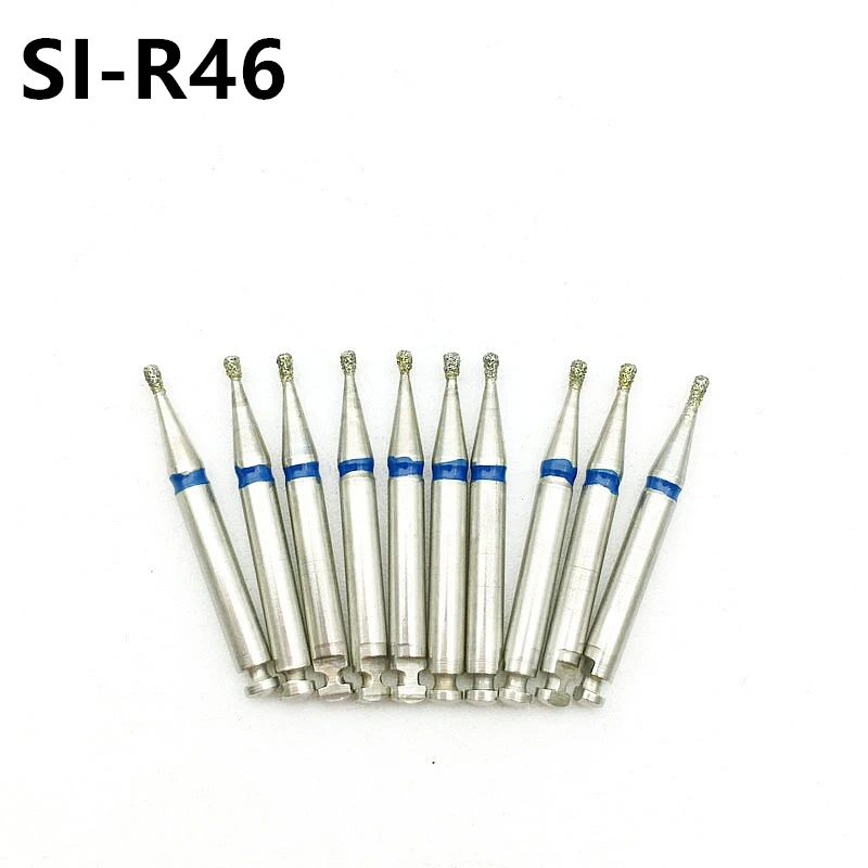 

10pcs/pack Low Speed Diamond Burs Dental Supplies Bur Drill For 2.35mm Shank Contra Angle Handpiece SI-R46