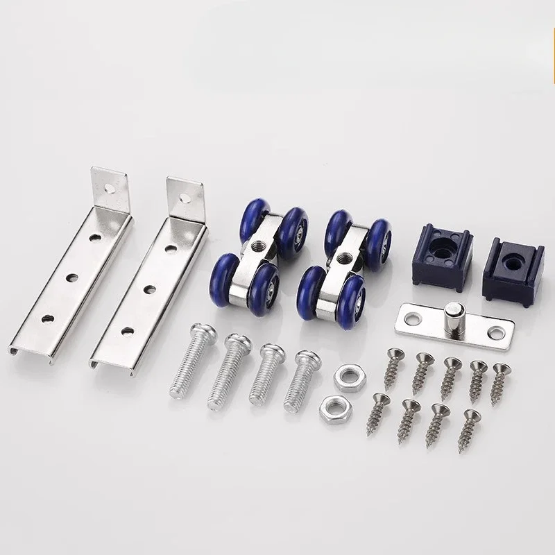 Small Wardrobe Door Hanger Wheels Cabinet Roller for Wooden Sliding Doors Track Rollers for Sliding Compact Pull Door Rollers