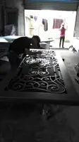 Front Double Door Wrought Iron Gate Steel Design Security Front Doors and Glass Wrought Iron Door 6