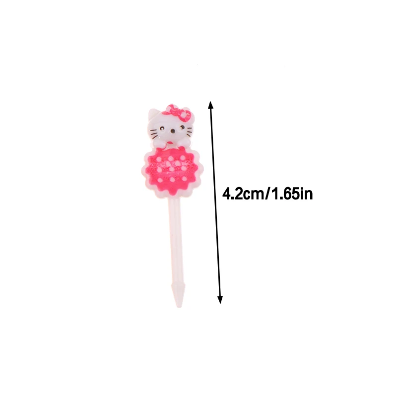 8 Stuks Cartoon Sanrio Hello Kitty Fruit Vork Cupcake Decoratie Voedsel Bento Decoratie Tandenstokers Dessert Gereedschap