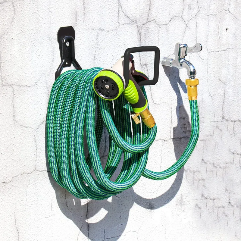 Supporto per tubo da giardino supporto per tubo dell'acqua per impieghi gravosi supporto per tubo flessibile in metallo avvolgitubo per tubo flessibile esterno per tubo da giardino