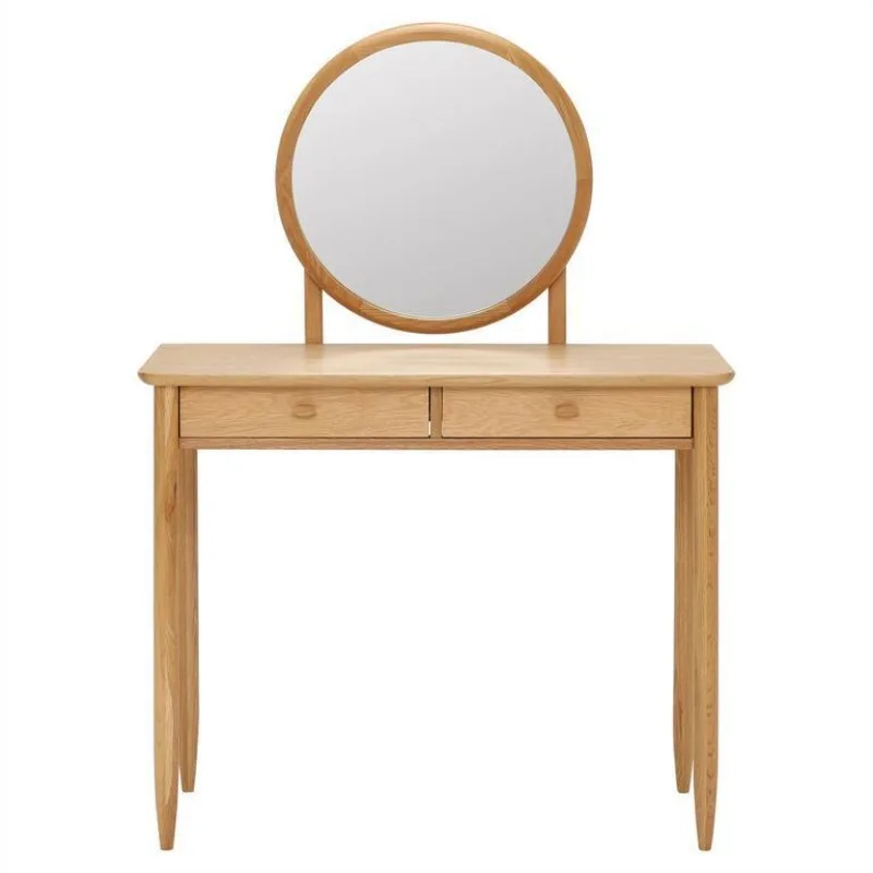 

Modern simple style wooden dresser with two drawers storage contains multiple small baffles