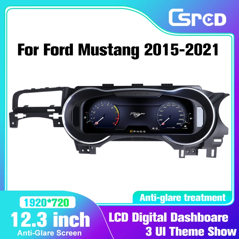 Csred digitales Dashboard-Kombi instrument für Ford Mustang (1, 5-2021) Tachometer LCD Virtual