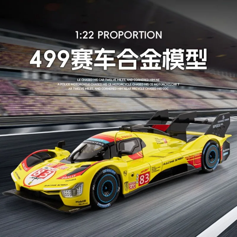 1:22 Scale Ferrari 499P Diecast Alloy Racing Car Model with Multi Openable Parts for Car Collectors and Hobby Display