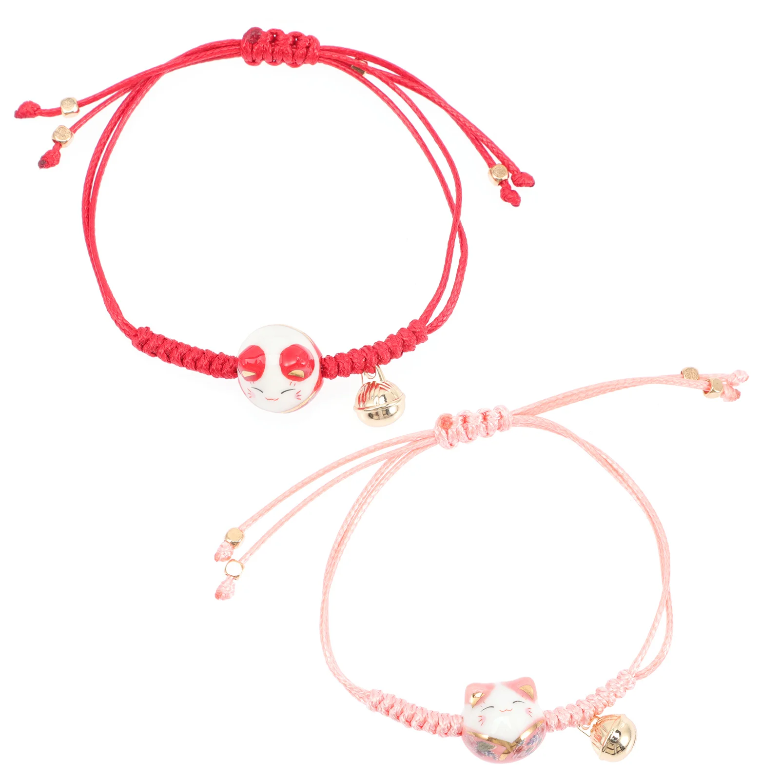 

2Pcs Charm Woven Bracelet Braided Wrist Rope Friendship Accessories for Women String Bracelets