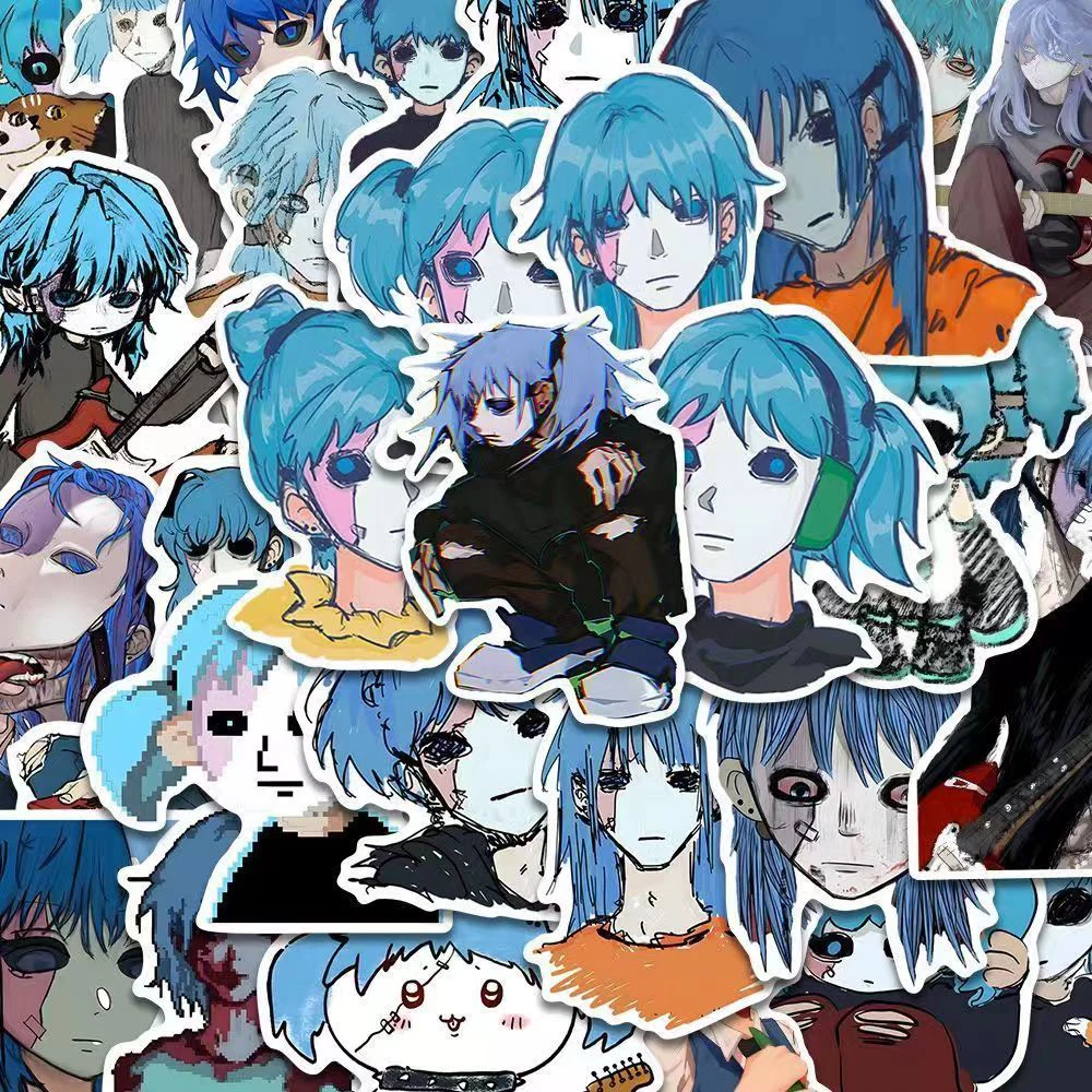 

10/30/52pcs Horror Sally Face Stickers Aesthetics Sally Anime Sticker Waterproof Laptop Skateboard Notebook Bike Graffiti Decals