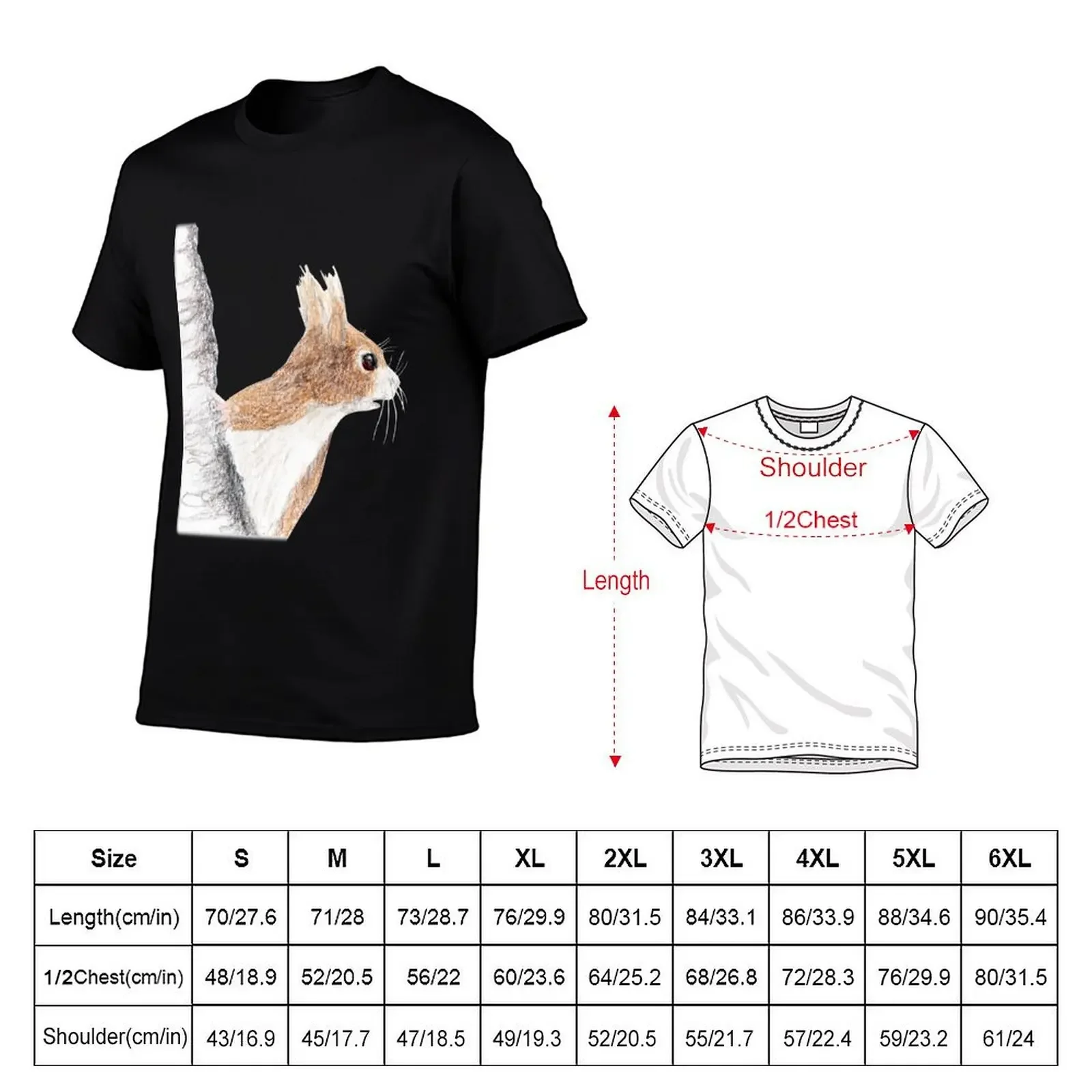 Small Squirrel T-Shirt aesthetic clothes oversized graphic tee T-shirts for men cotton