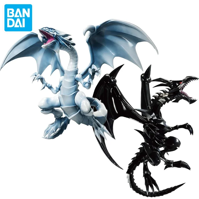 In Stock Bandai BANPRESTO Yu-Gi-Oh Blue-Eyes White Dragon Red-Eyes Black Dragon Anime Action Figure Toy Gift Model Collection