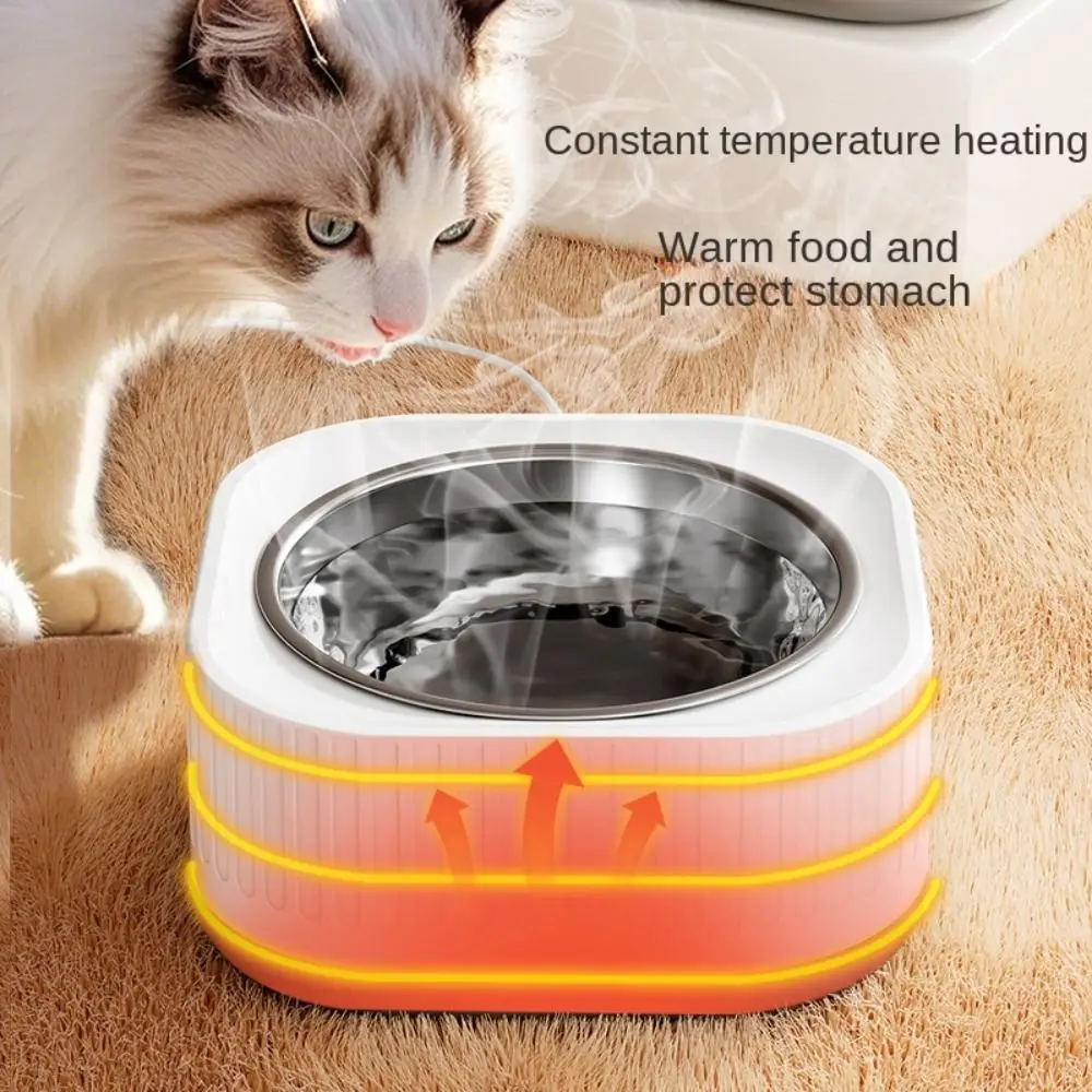 ABS Holder Constant Temperature Cat Bowl Removable Floor-standing Cat Heating Water Bowl 220V CCC 2 Plug Non-Skid