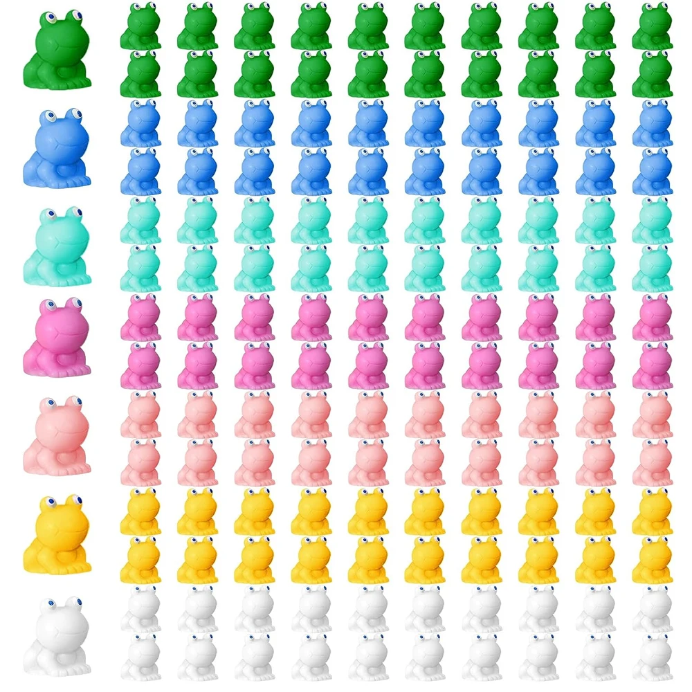 

10/20pcs Mini Resin Frogs Desk Miniatures, Assorted Colors Fairy Garden Ornament, Micro Landscape DIY Craft Decoration