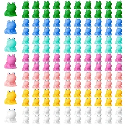 10/20pcs Mini Resin Frogs Desk Miniatures, Assorted Colors Fairy Garden Ornament, Micro Landscape DIY Craft Decoration