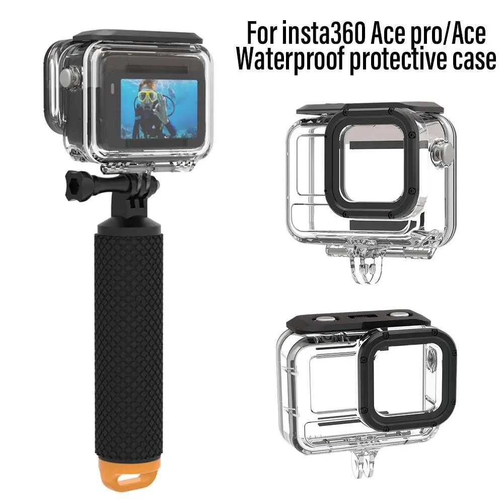 Funda protectora transparente para Insta360 Ace/Ace Pro, carcasa protectora impermeable para buceo, accesorio para cámara deportiva