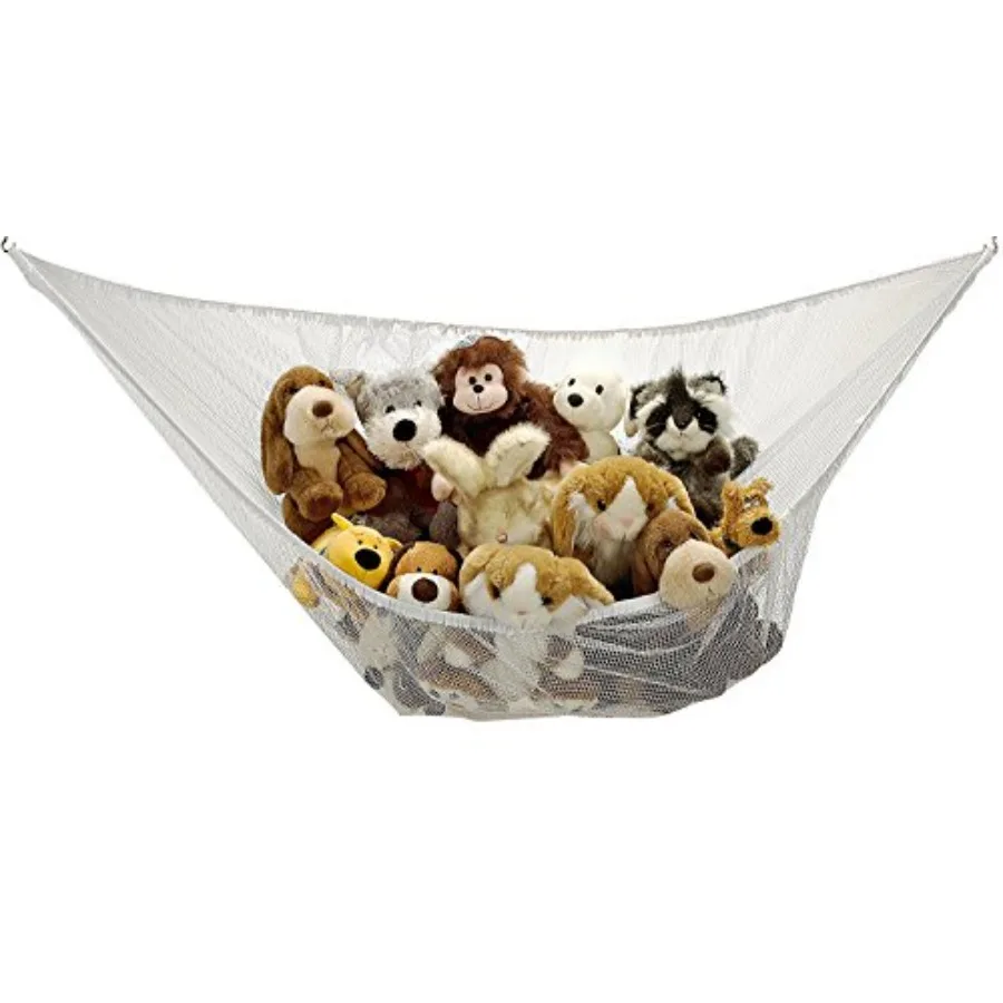 Stuffed Animal Organizer Net 2 Pack, Toy Hammock for,Mesh Plushie Holder, Corner Hanging Storage, Expands 5.5 Ft, Holds 30+ Stu - view 2