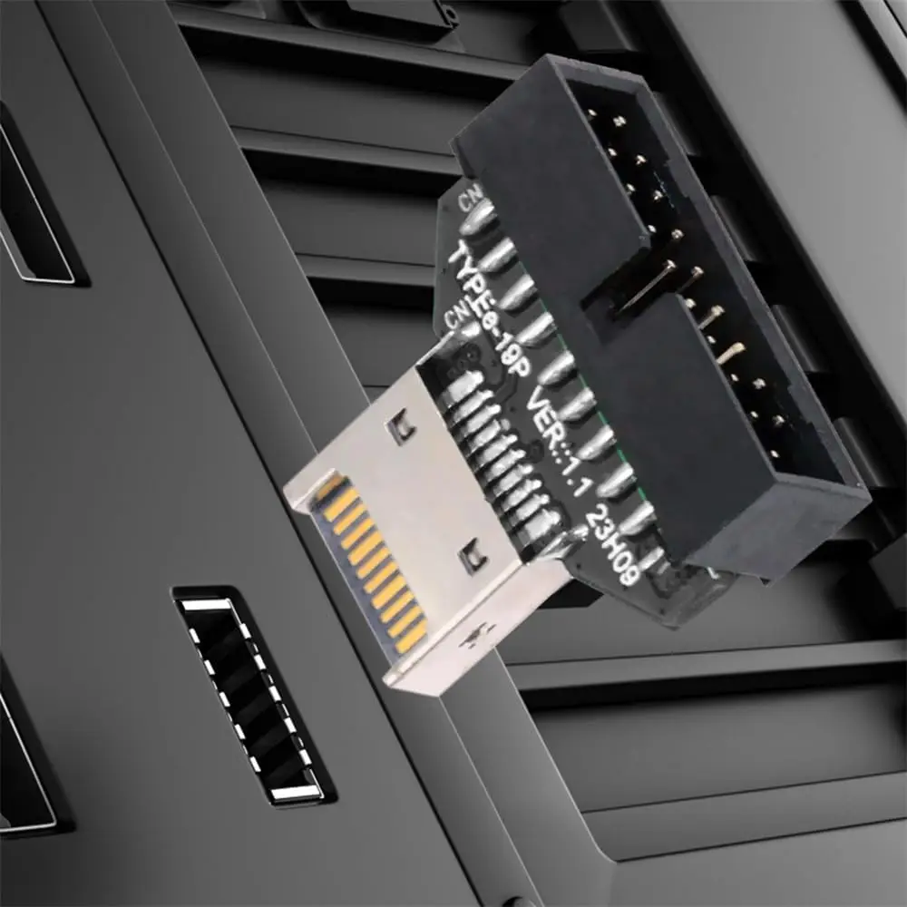 20Gbps USB 3.1 Type-E IDC ソケットフロントパネルヘッダーから 20Pin USB 3.0 ヘッダー延長アダプター、デスクトップマザーボード用