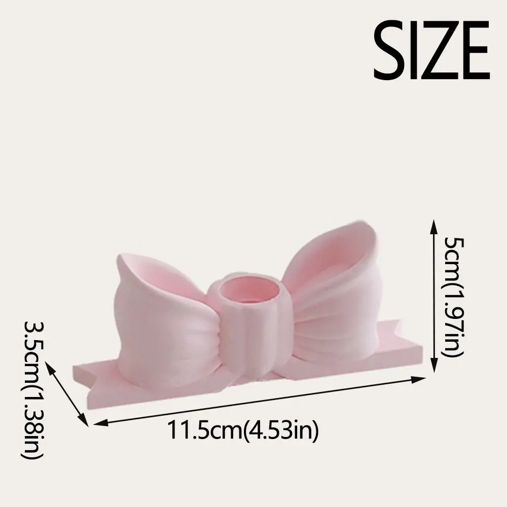Ins Style Gypsum Bow Candle Holder Długi świecznik Świecznik Ślub Urodziny Świecznik Impreza Dekoracja domu Rekwizyty fotograficzne