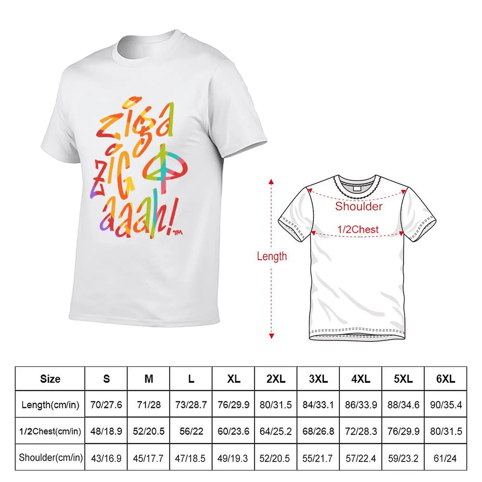 Ziga Zig Aaah! T-Shirt cotton t shirt pack mens graphic t shirts man t shirts cotton T-shirt