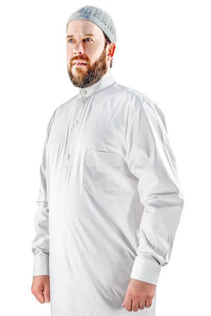 IQRAH Umrah and Hajj Gown Afghan Team-Bottom and Top-White-3172