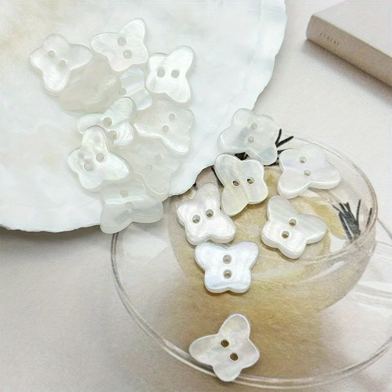 50Pcs Resin Sewing Buttons Scrapbooking Heart Pearl Two Holes 11.5mm Decorate Bottoni Botoes