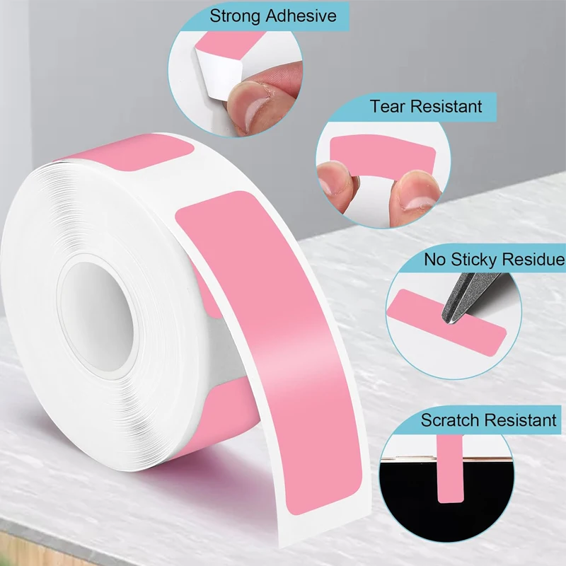 160Pcs Label Tapes Print Master Labels Refill Name Label 12 x 40mm Laminated Stickers Compatible D30 Thermal Label Paper Printer