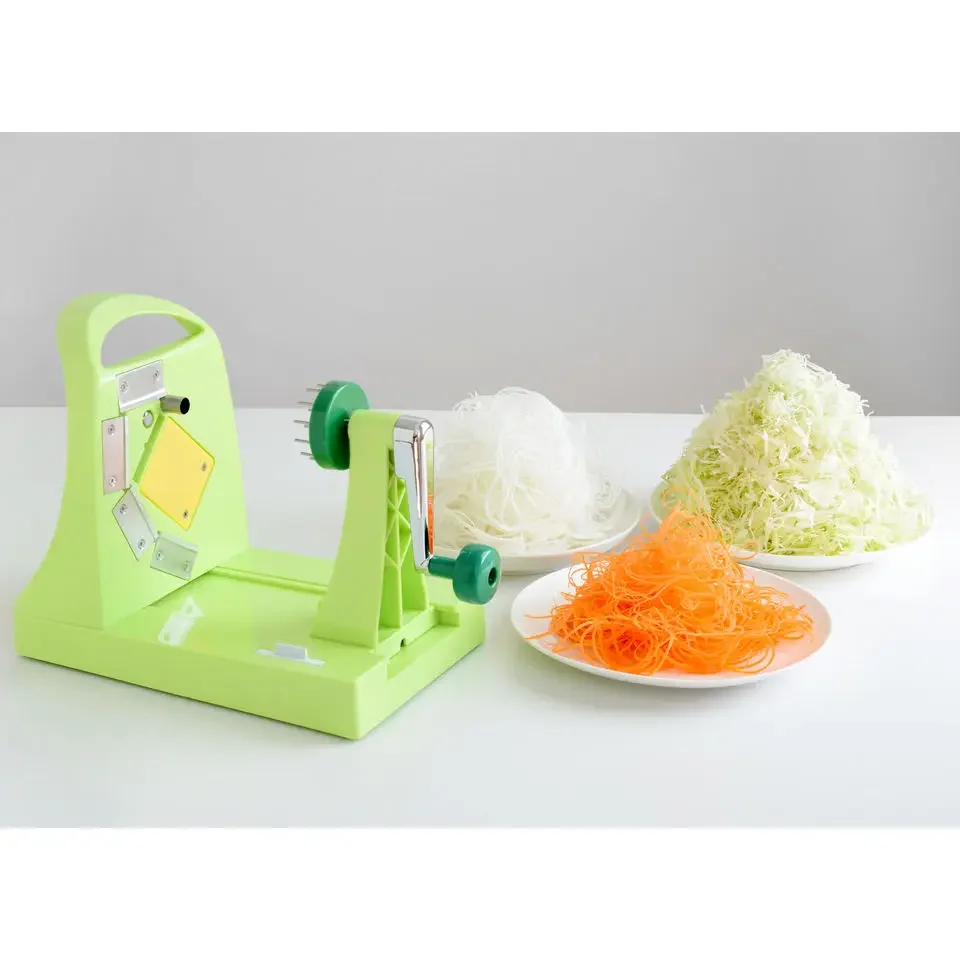 Hot selling  for multi-function kitchen manual belt cutter adjustable thickness vegetable spiral slicer kitchen tools