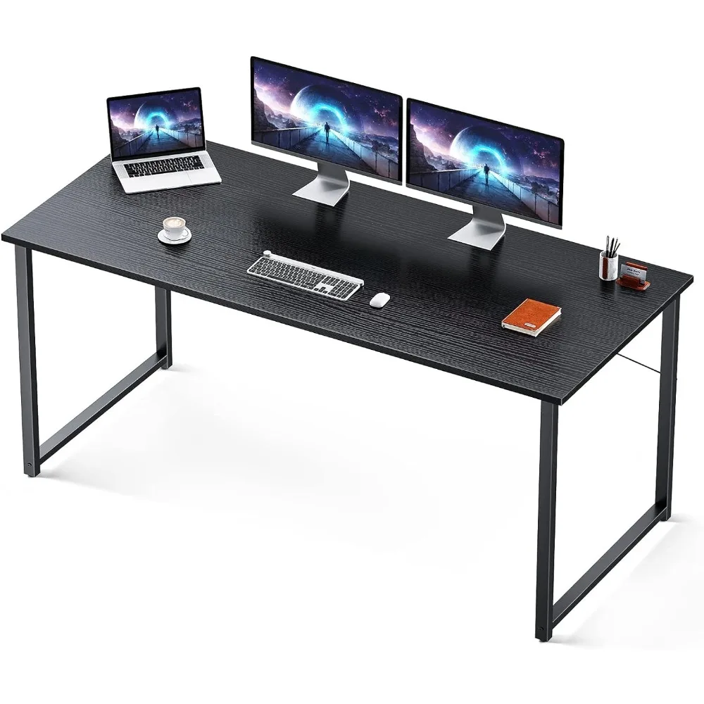 

63 Inch Computer Desk, Modern Simple Style Desk for Home Office, Study Student Writing Desk,Black